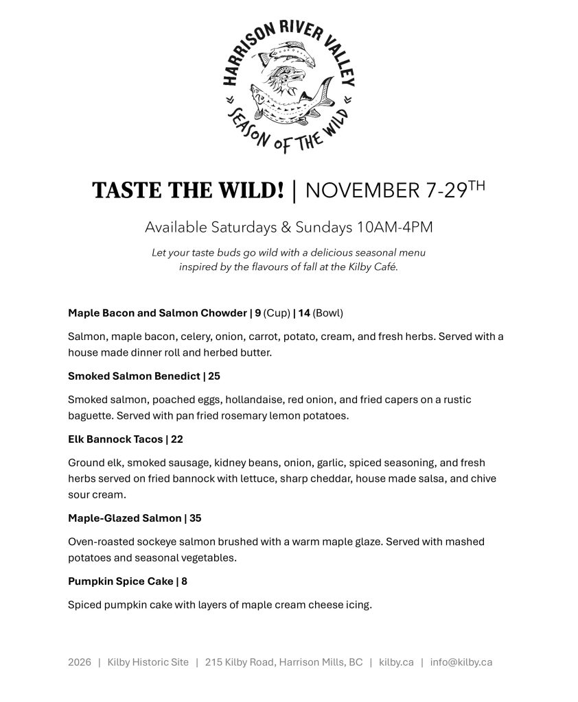 2026 Taste the Wild Menu